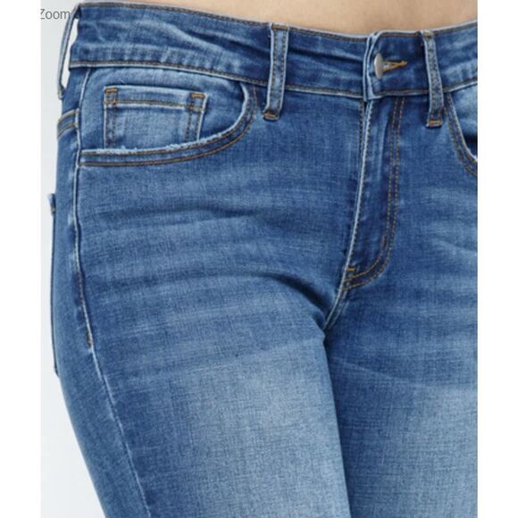 Vocal Denim DESTROYED SKINNY JEANS  LG NWT - Picture 4 of 5